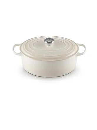 LE CREUSET | Bräter oval "Signature" 33cm (Ofenrot) | creme